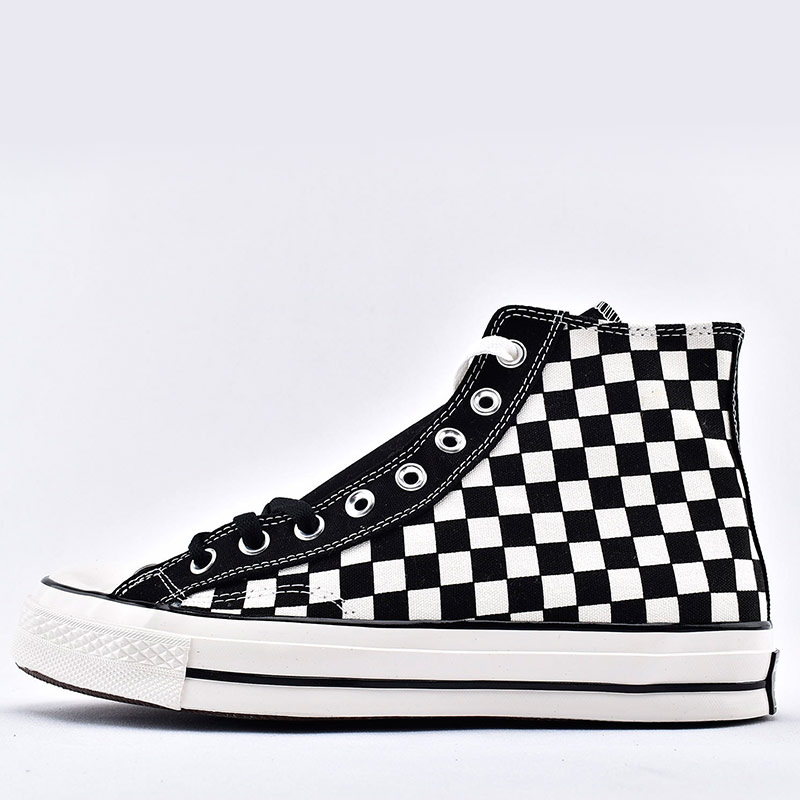 checkered converse high tops