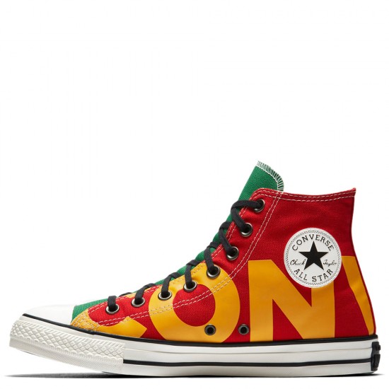 red and yellow converse