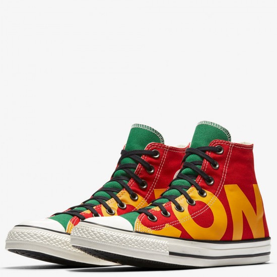 red yellow blue green converse