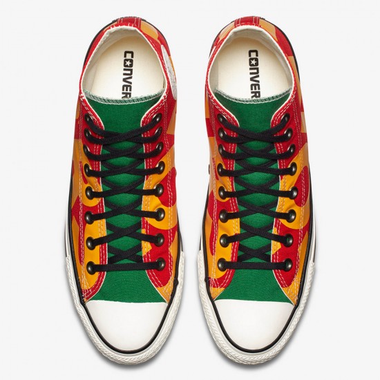 red blue yellow green converse