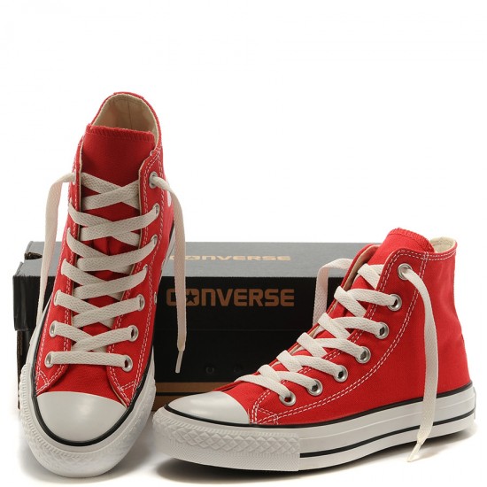 red canvas converse