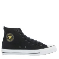 black and gold high top converse