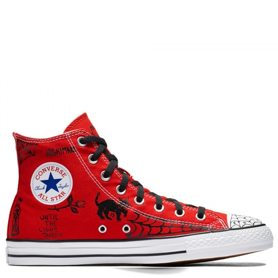 converse red hightops