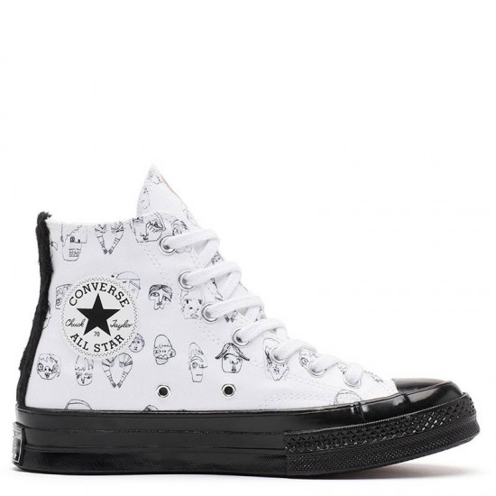 black and white high tops converse
